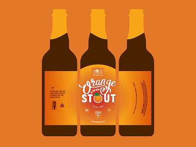 Limited Edition Orange Stout beer beer branding beer label bottle design bottle mockup branding cursive design illustration ipad pro logo typography