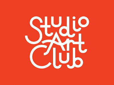 Studio Art Club art art club branding club custom lettering custom type identity logo studio studio art teacher teaching typogaphy