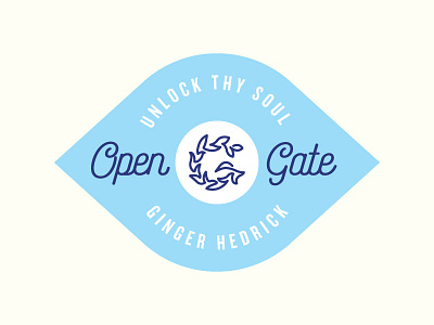 Open Gate | Logo design growth hand drawn illustration leafs lockup logo open gate type typography