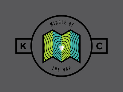 Middle of the Map | T-shirt Design guitar guitar picks icon iconography kansas city kc map middle middle of the map picks