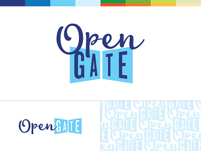 Open Gate | Branding brand cursive design gate icon identity logo pattern