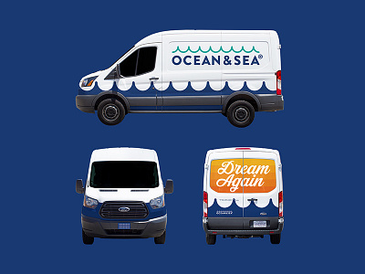 Ocean & Sea | Transit T-250 Van Wrap dream again logo nautical ocean ocean and sea pattern sea t 250 transit van wrap waves wrap