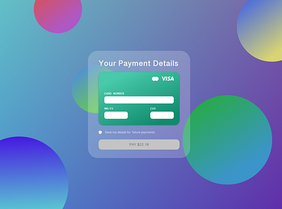 Credit Card Checkout #DailyUI #002 credit card design graphic design page payment page ui