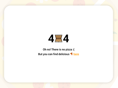 404 page. Where is Pizza? #DailyUI #008 404 design figma graphic design page ui