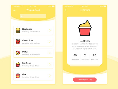 FOOD CALORIES APP