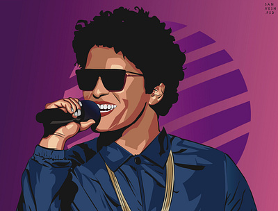 Bruno Mars adobe illusrtator brunomars design graphic design illustration vector