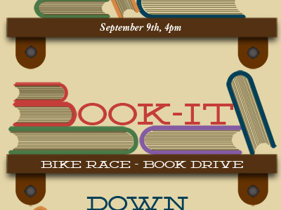Only decent design I've ever done. bicycle bike bikes book books race reading shelf type