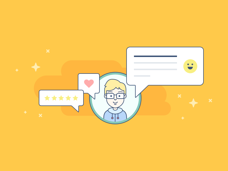 Customer Reviews Illustration By Michelle Yuen For Aftership On Dribbble