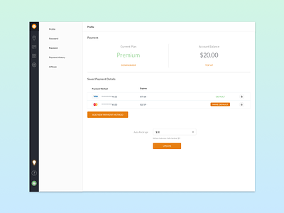 AfterShip Payment page aftership checkout layout order payment pricing profile settings ui user ux web