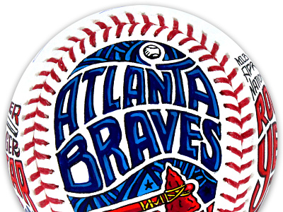 Braves Art Baseball art baseball braves design graphic design mlb original painting