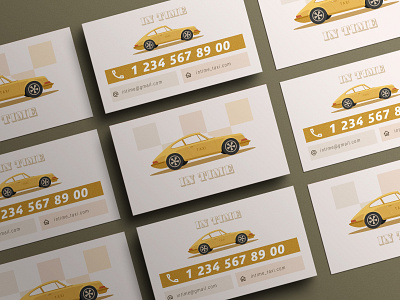 Retro business card for taxi