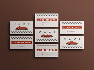 Retro business card for taxi