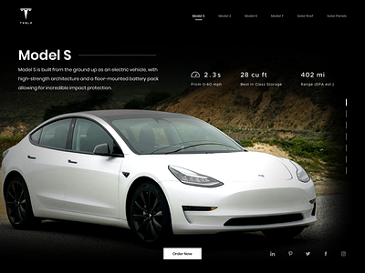 Tesla Model S app branding design flat icon typography ui ui ux ux website