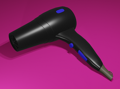 Hair Dryer 3D Design 3d 3d modeling blender concept design design industrial design product design