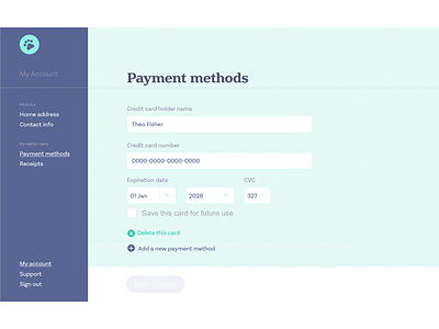 Daily UI - Credit card checkout page