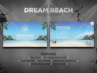 Dream Beach Invitations Card