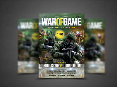 War of Game Flyer Template