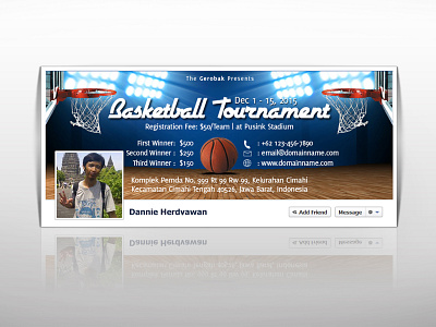 Basketball Tournament Facebook Timeline Cover