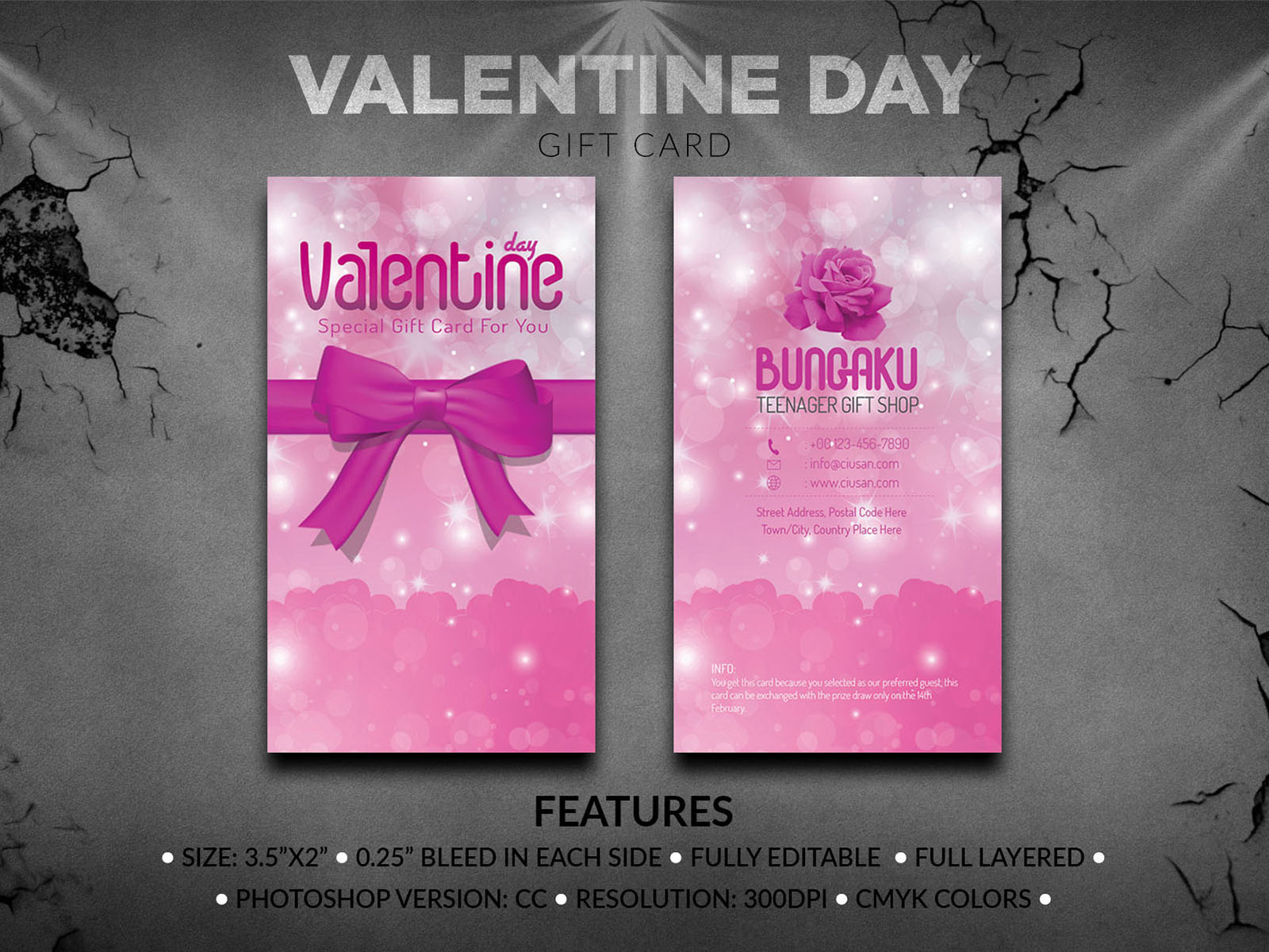 Valentine Day Gift Card by Dannie Herdyawan on Dribbble