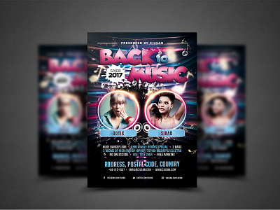 Back to Music Flyer Template