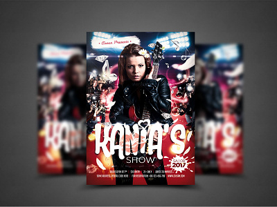 Kania s Show Flyer Template abstract advertising art background banner beat brochure business card celebration club company concert cover creative dance design disco discotheque