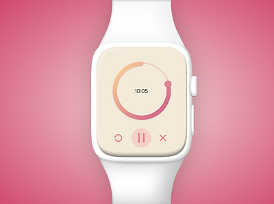Apple Watch Timer app design graphic design ui vector