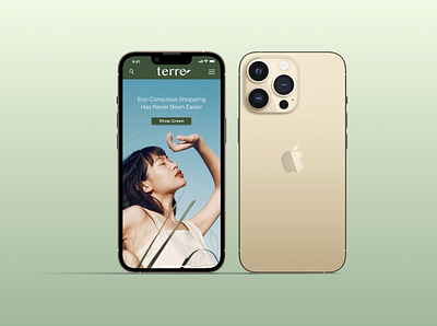 Terre - Mobile Landing Page app branding design graphic design illustration logo ui vector