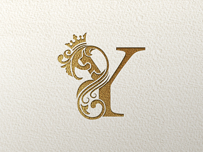 luxury golden logo letter Y