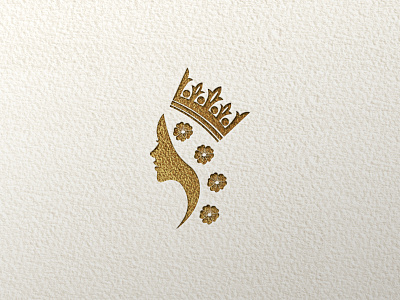 the Queen beauty logo branding branding design design gold graphic design logo the queen