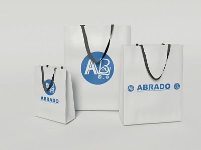ABRADO STORE LOGO blue brand branding design graphic design logo modern logo supermarket