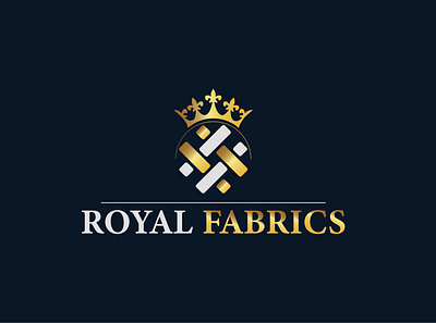 royal fabrics logo branding golden logo royal