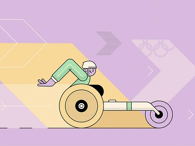 paralympics characters illustration olympics paralympics people retro sport style vector