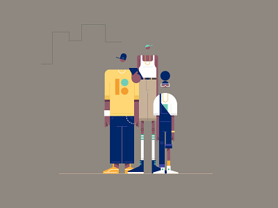 the crew characters design illustration people retro style styletest vector website