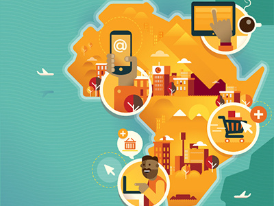 tech in africa africa commerce map maps tech vector