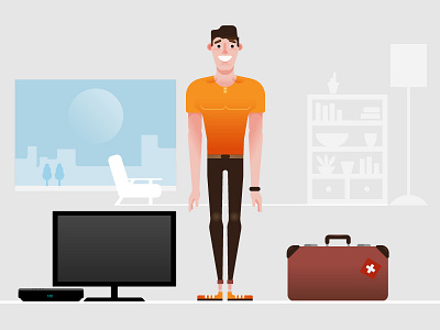 Style test character guy illustration man style test vector