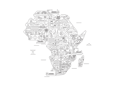 africa editorial map