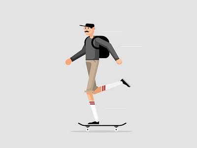 street skater characters hr office people retro style styletest ui ux website workforce