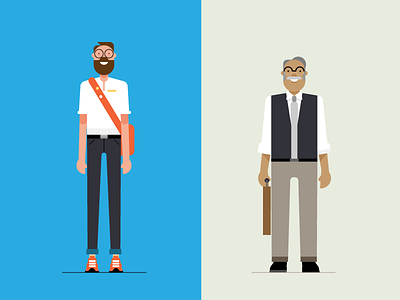 Style test characters hr office people retro style styletest ui ux website workforce