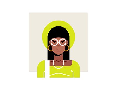 Hipster african animation characterdesign characters design fashion female glasses hipster lady trendy woman