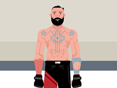 MMA beard character fighter mma person portrait tattoo ufc