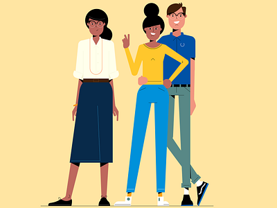 Styletest characters design people retro styletest vector