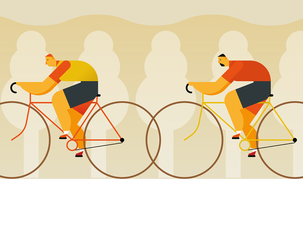 Le tour bicycle characters cycling people retro style styletest tourdefrance vector