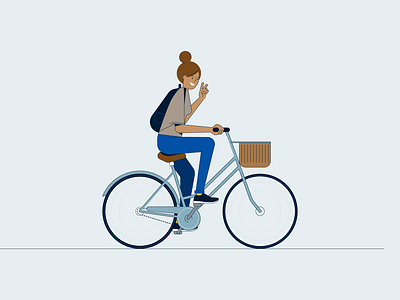 Bike characters people retro style styletest vector