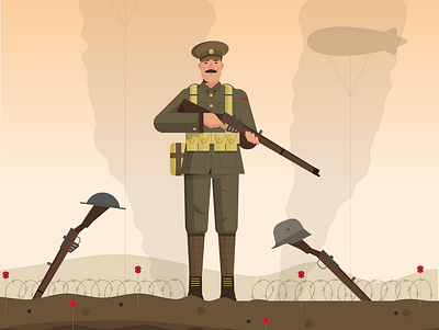 The Great war characters people retro style styletest vector