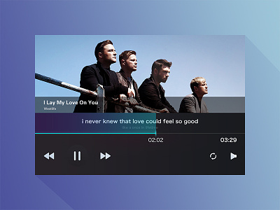 Player bar batch button icon music pink player progress shadows ui video volume