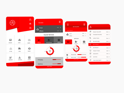 logistic service User Interface on mobile