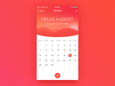 Calendar by chavin chan on Dribbble