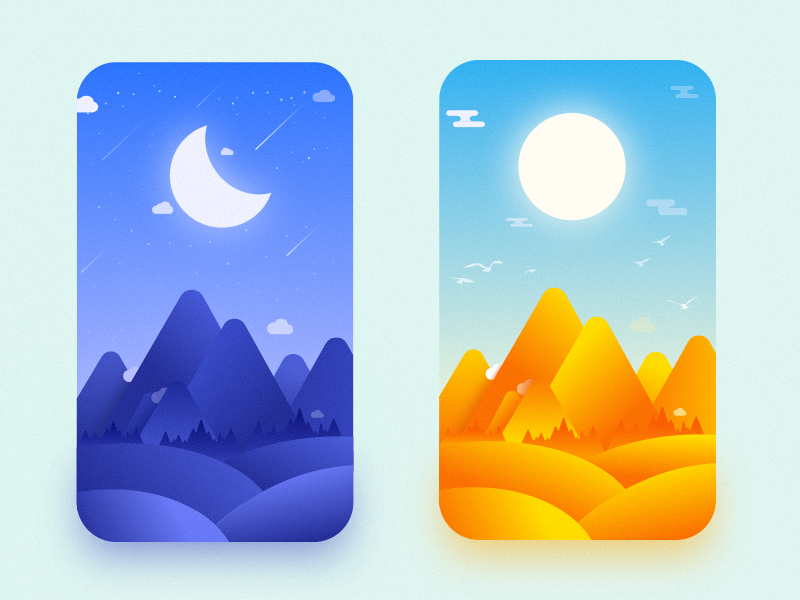 weather illustration by chavin chan on Dribbble