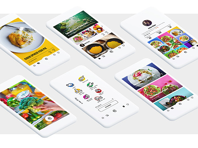 Fresh Food App app camera colorful food fresh icons illustration mobile responsive scan ui ux