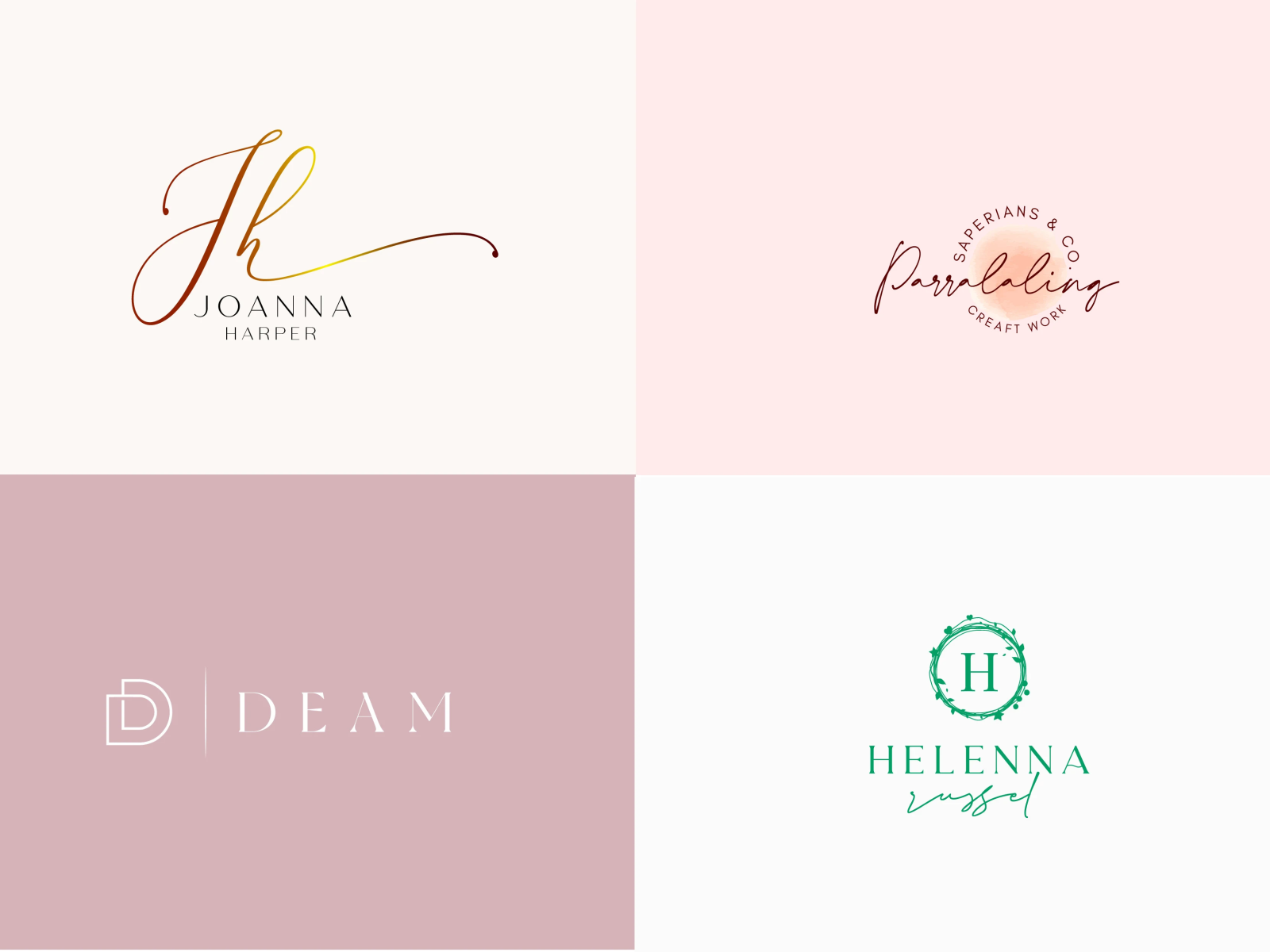 Luxe feminine logo design by Graphic.universe on Dribbble